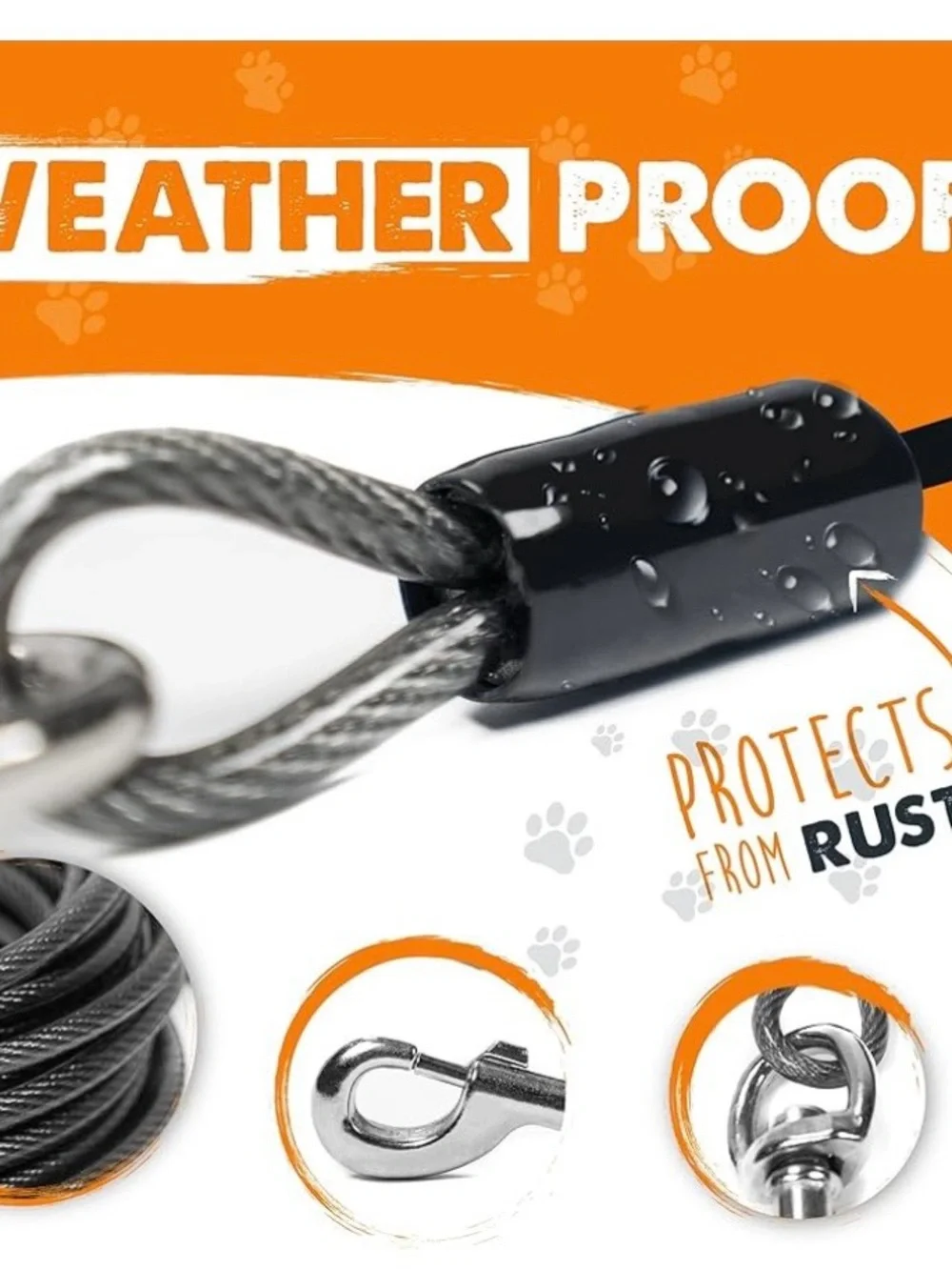 MIGHTY PAW Dogs Tie Out Cable LeasH NWT